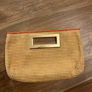 Michael Kors straw clutch